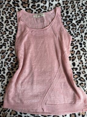 ♡ Cotélac Soft Pink Knit Scoop Neck Tank Top